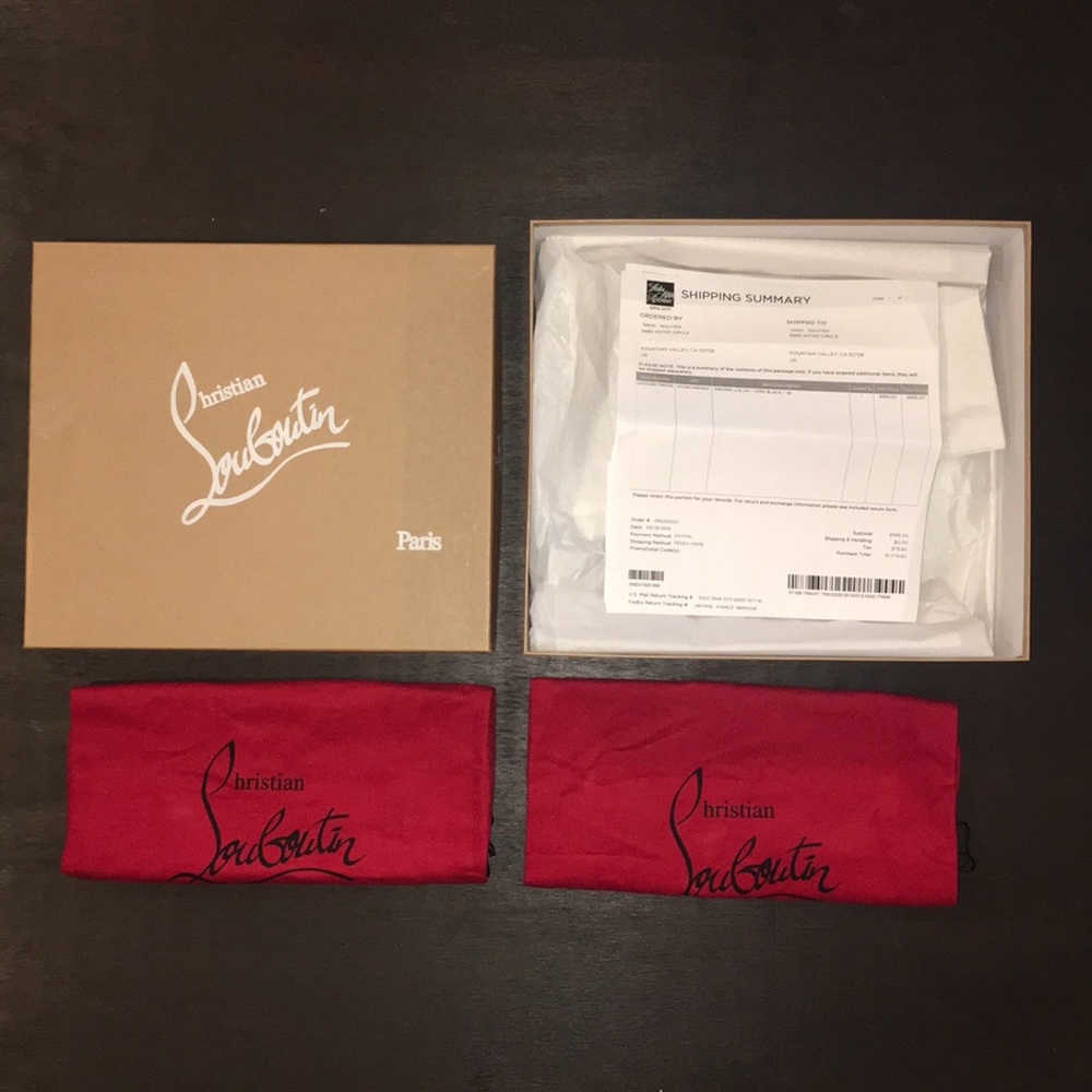 Christian Louboutin Coleslaw Box & 2 Dust Bags